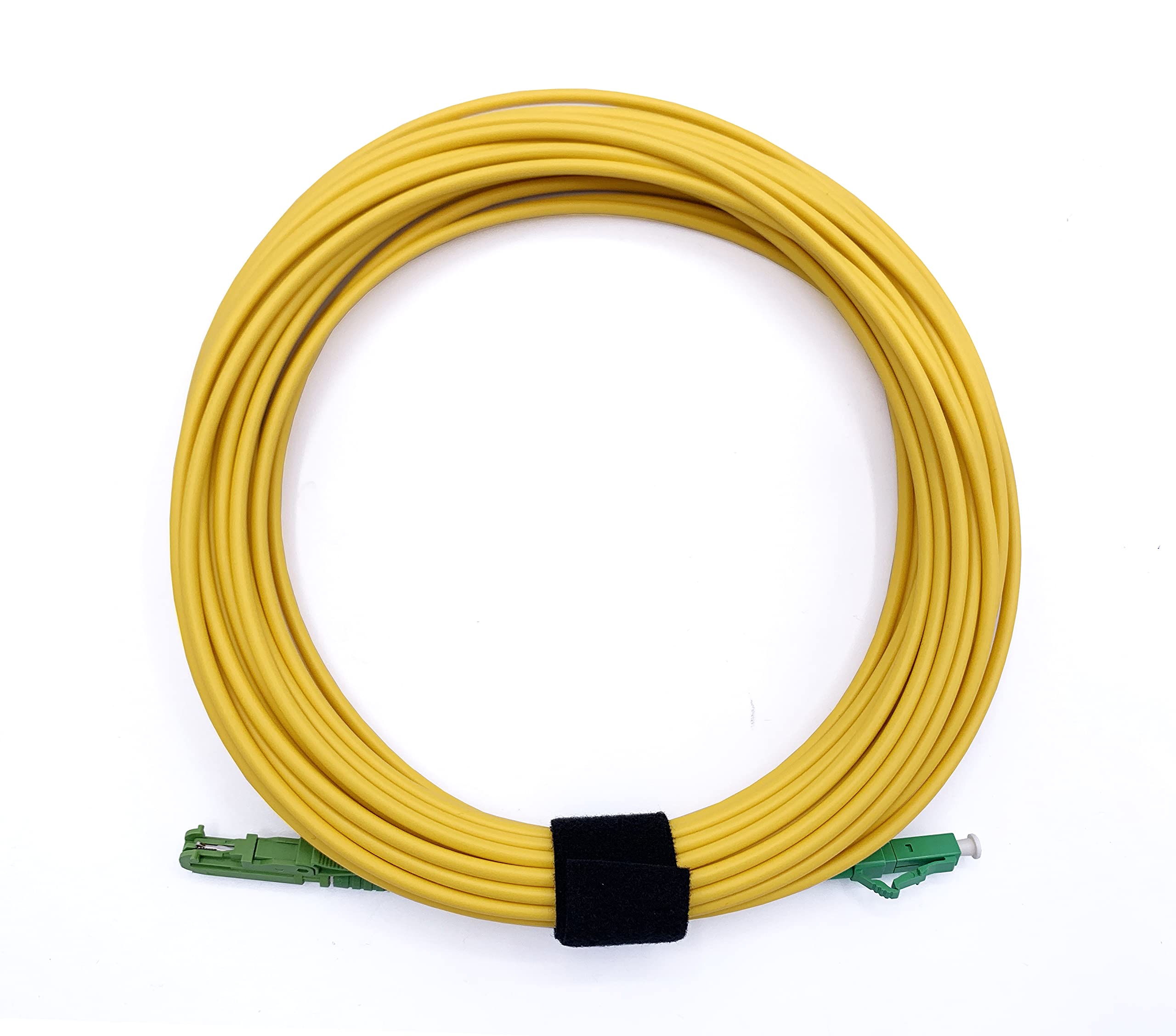 Elfcam® - Câble à Fibre Optique E2000/APC à LC/APC Monomode Simplex, 9/125μm Jarretière Optique LSZH (30M)