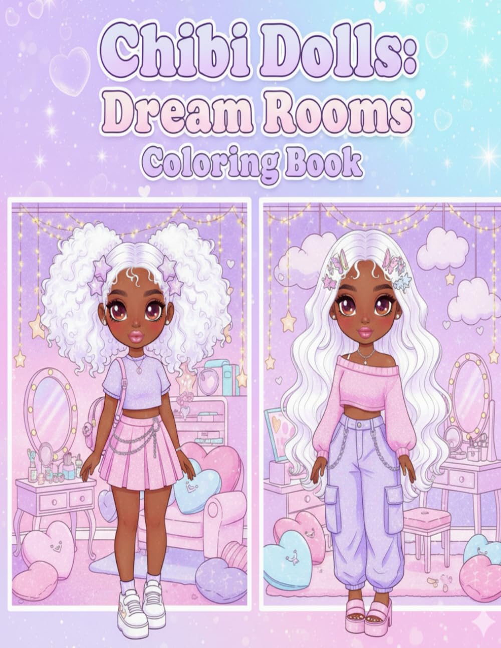 Chibi Dolls: Dream Rooms Coloring Book