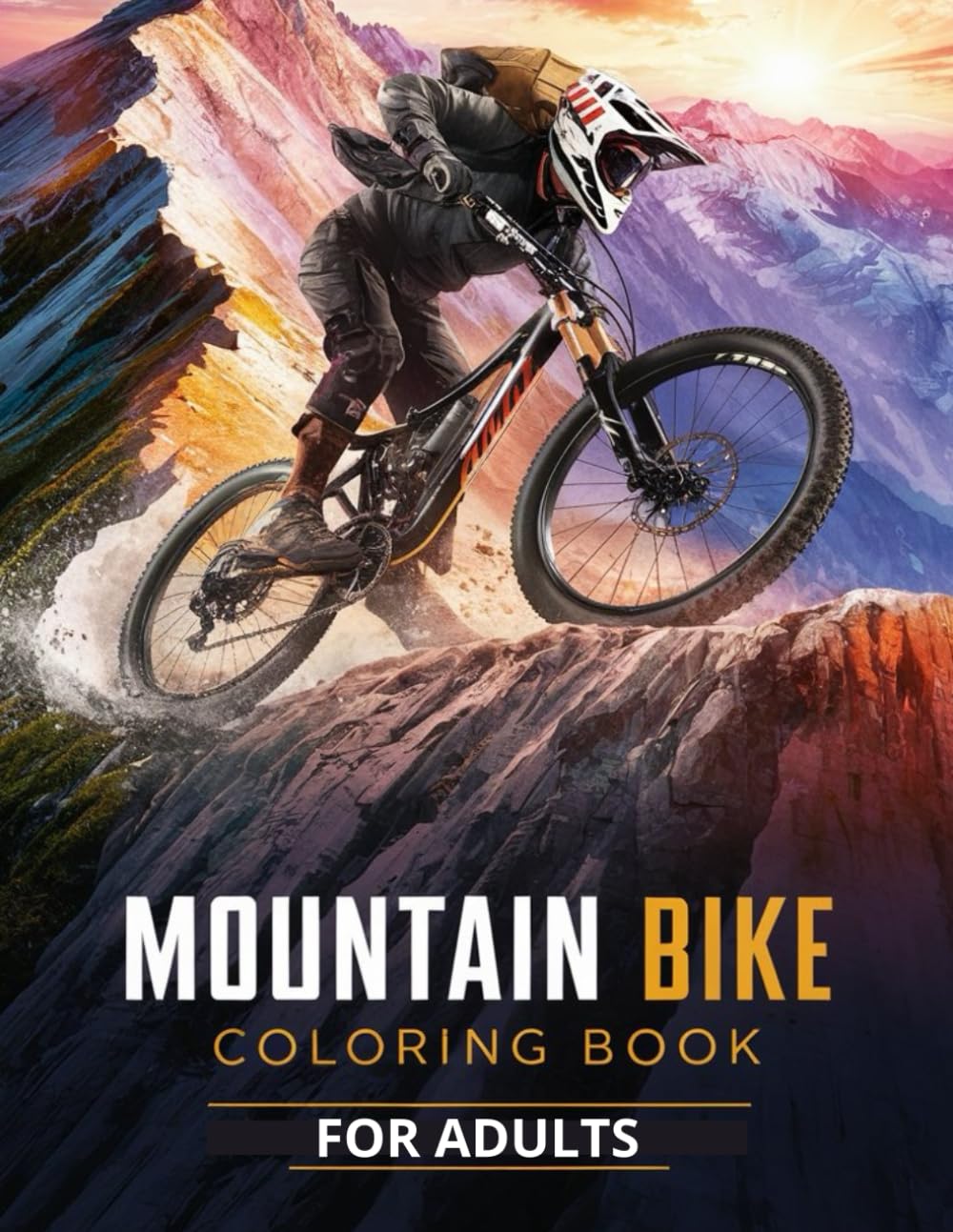 Mountain Bike Coloring Book: 50 Realistic Mountain Biking Designs Adventure-filled for adults
