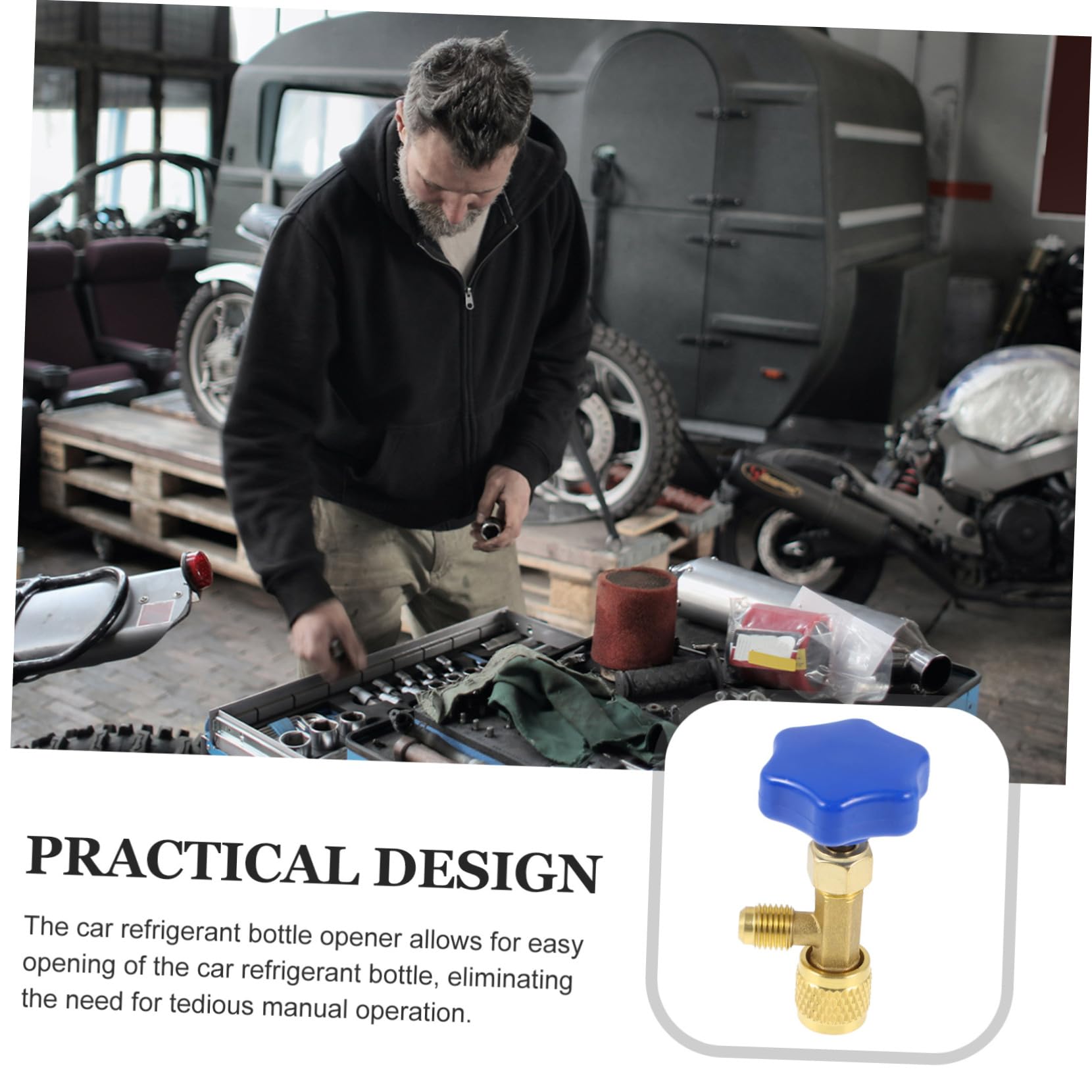 VINTORKY Can Tap Opener Tank Adapter Refrigeration Split Fitting Safety Valve for Car Air Conditioning and Refrigeration Systems Built to Easy to Use