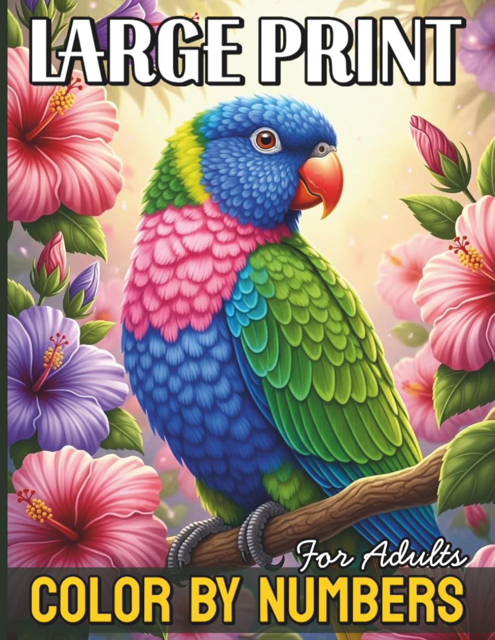 Large Print Color by Number for Adults: Simple and Relaxing Numbered Coloring Pages for Adults | Large Print Floral, Animal, and Pattern Designs to Calm the Mind