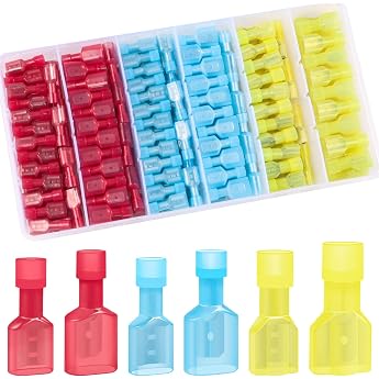 100 pieces 0.5 - 6.0 mm  cable lugs set bolatus nylon connectors flat connectors car insulated cable lugs flat connector assortment blade receptacles set with connector
