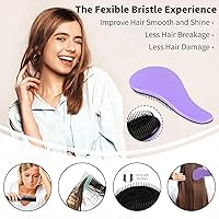 Vista 3 de 79STYLE 3 cepillos desenredantes para el cabello, sin enredos, para niños, sin nudos, sin dolor, desenredante para cabello fino y rizado