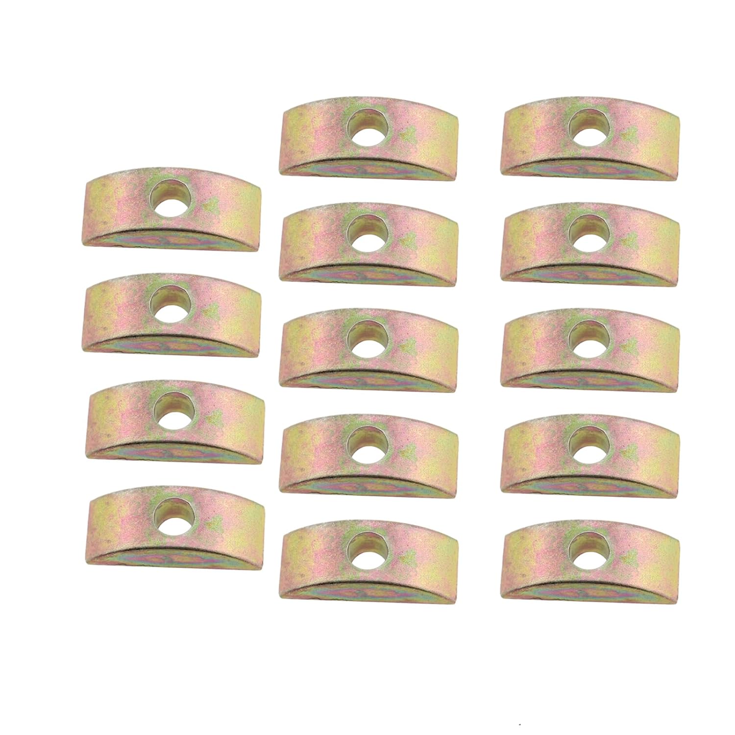 14PCS M6 Half Moon Nut Washer Spacer 2.46x1.12x1.2cm Hardware Desk Alloy Connectors for Attaching or Fixing Wooden Furniture
