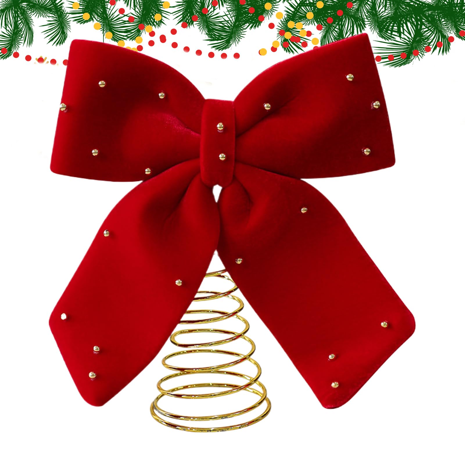 Lazos de terciopelo para decoración de Navidad en apartamento, porche y patio