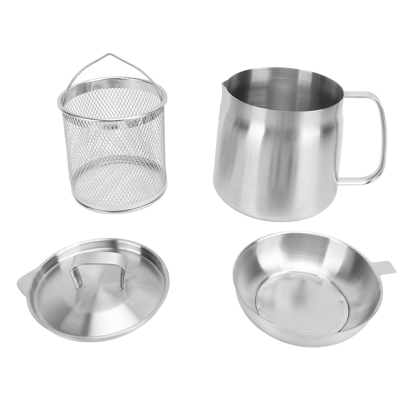 Kit de Pot de Filtre à Huile Multifonctionnel, Conception de Filtre épaissi pour des Aliments Frits Plus Sains, Opération Facile (1.5L)