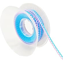Dental Orthodontic Power Chain Mixed Color Spool Elastic Rubber Bands for Teeth Braces, 15ft/Roll Blue&Purple, Long