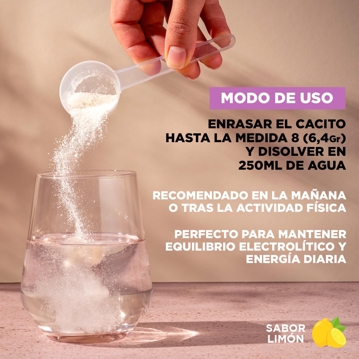 Electrolitos en Polvo Limón 160 g | Sales Minerales con Magnesio, Potasio, Calcio y Sodio + Vitaminas B y C | Hidratación y Función Muscular | Sin Azúcar, Vegano, Sabor Limón | Drasanvi