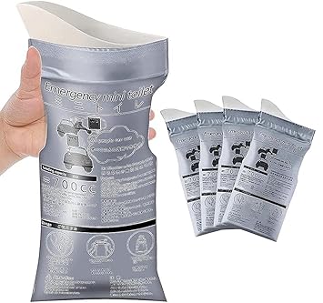 Emergency Mini Portable Toilet | Unisex Disposable Urinal Bag | Portable Camping Pee Bags || Traffic Jam Emergency Portable Urine Bag | Unisex Urinal Bag | 700ML Travel Pee Bags