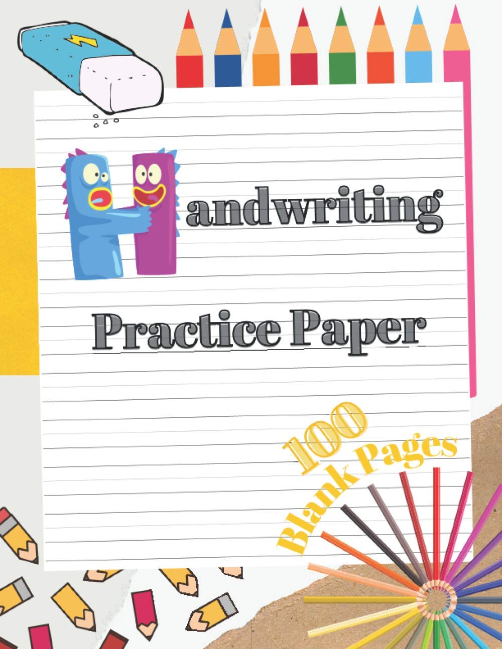 Handwriting practice paper: 100 Blank lined Pages With Dotted Middle Lines To Practice Writing For Young Kids | 8.5"11"/ A4 | Lined paper for children ... workbooks | Reception home schooling
