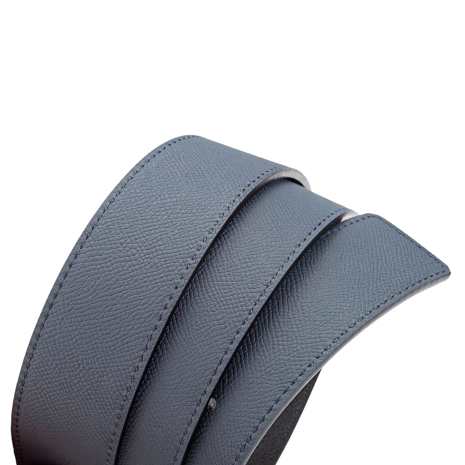 Vatee's Cinturón de repuesto reversible de piel auténtica para hombre y mujer, sin hebilla, 3,8 cm/3,2 cm de ancho