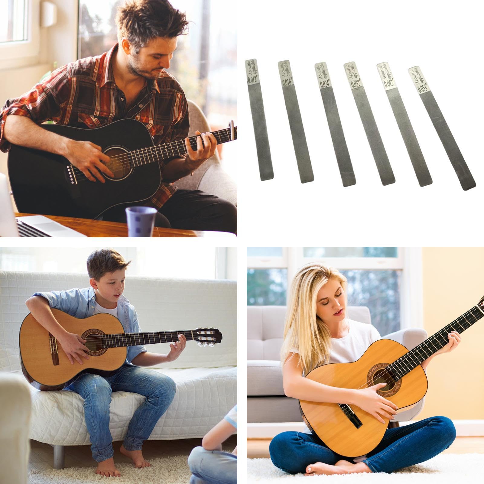Lima Per I Tasti 6 Pezzi Utensile Per Smerigliatura Bordi | Lima per Smussatura Tasti Per Studenti Di Musica, Musicisti, Riparazione, Strumenti A Basso, Laboratorio E Studio Domestico