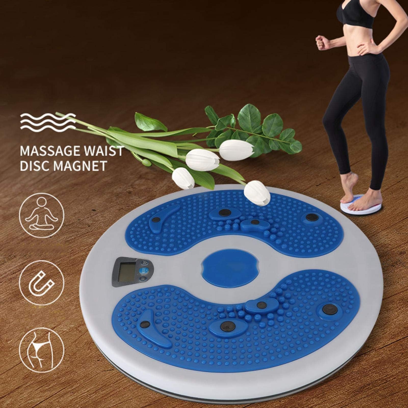 Vbestlife Disco Giratorio de Cintura, Disco Magnético para Masaje de Cintura, Equipo Electrónico de Fitness para Contar Calorías
