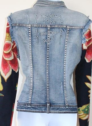 Desigual Women's Woven Jacket with Patchwork Design