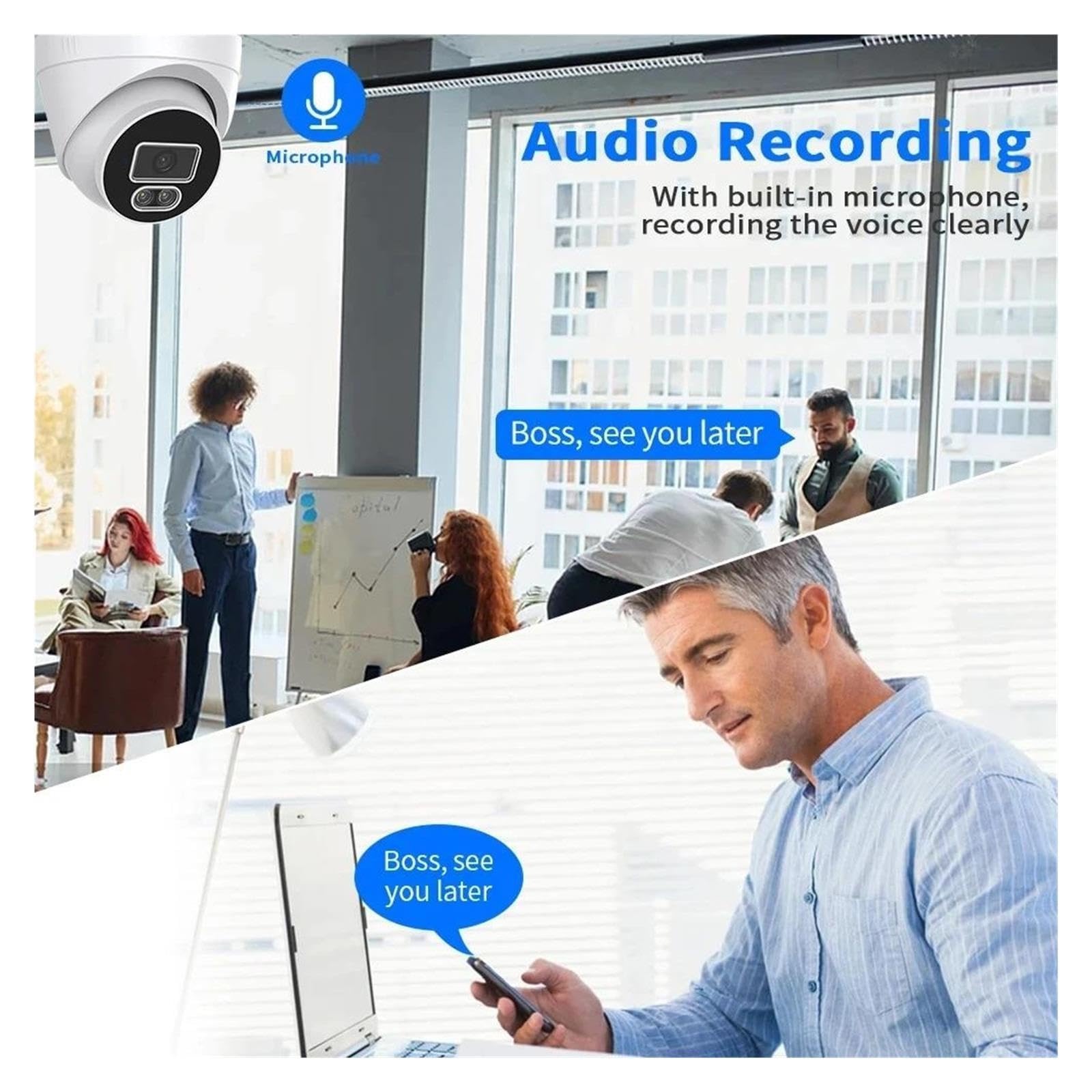 Sistema di telecamere CCTV dome 8CH 4K PoE