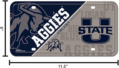 Miniatura 255 de NCAA etiqueta de metal para auto, negro