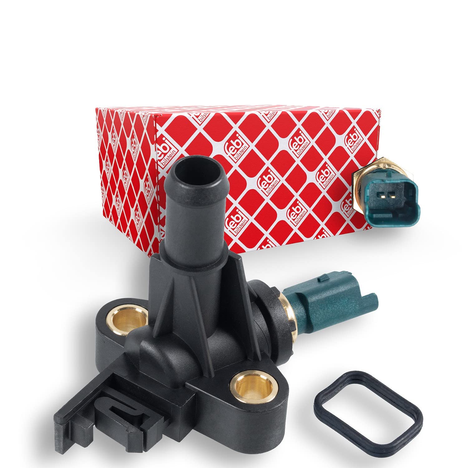 HELLA Sensore Temperatura Refrigerante 6PT 009 309-431 - 12V, 2 Poli, Premontato Con Alloggiamento Per Auto