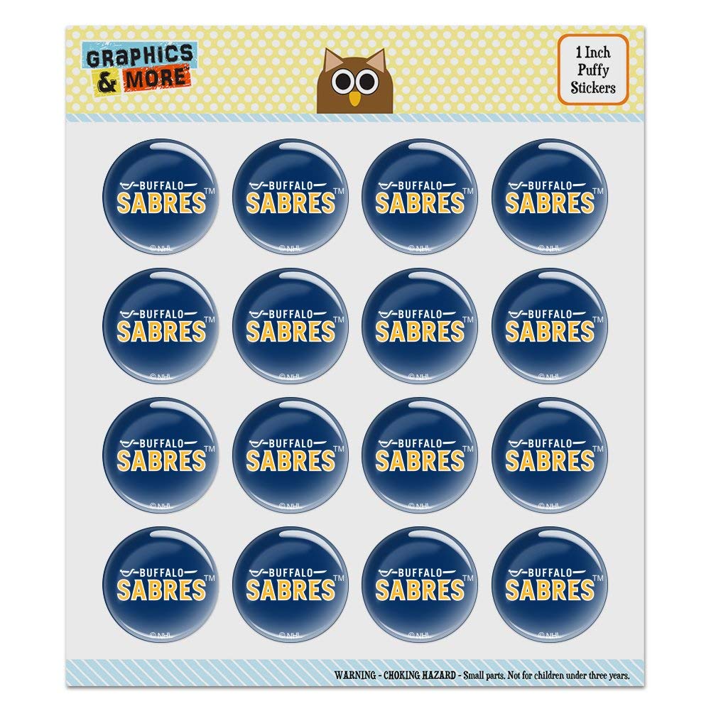 NHL Buffalo Sabres Logo Puffy Bubble Dome Scrapbooking Crafting Sticker Set