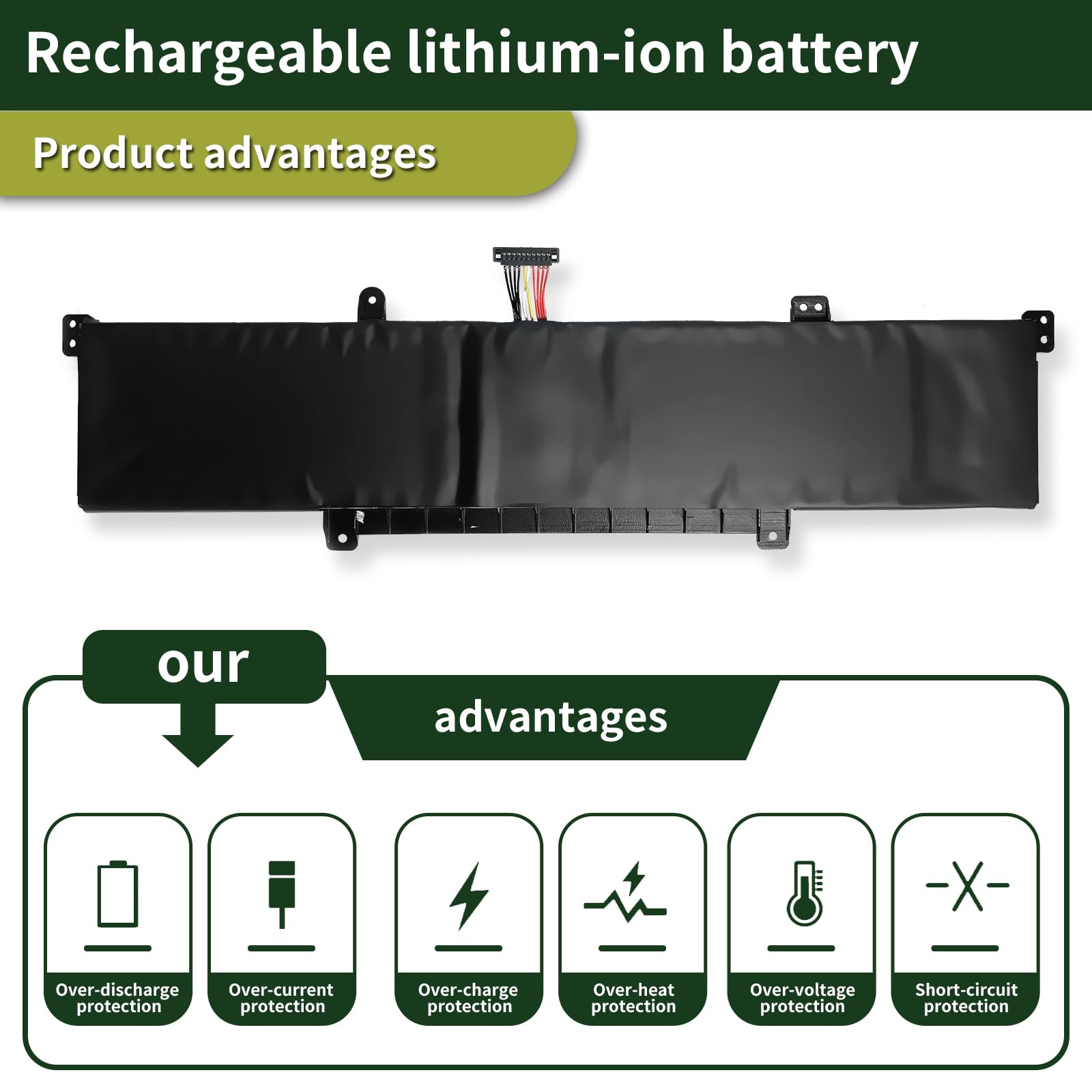 Batterie C21N1423 38Wh Batteria - Foto 8