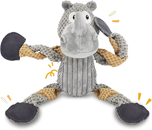 Juguetes chirriantes para perros para aburrimiento y estimulación para masticadores agresivos, juguetes interactivos para perros grandes, juguetes