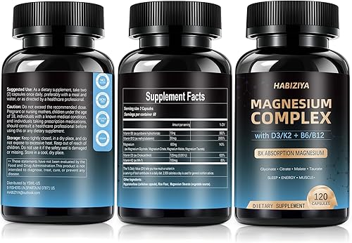 Miniatura 7 de Suplemento Complejo de Magnesio 600mg 2 Botellas