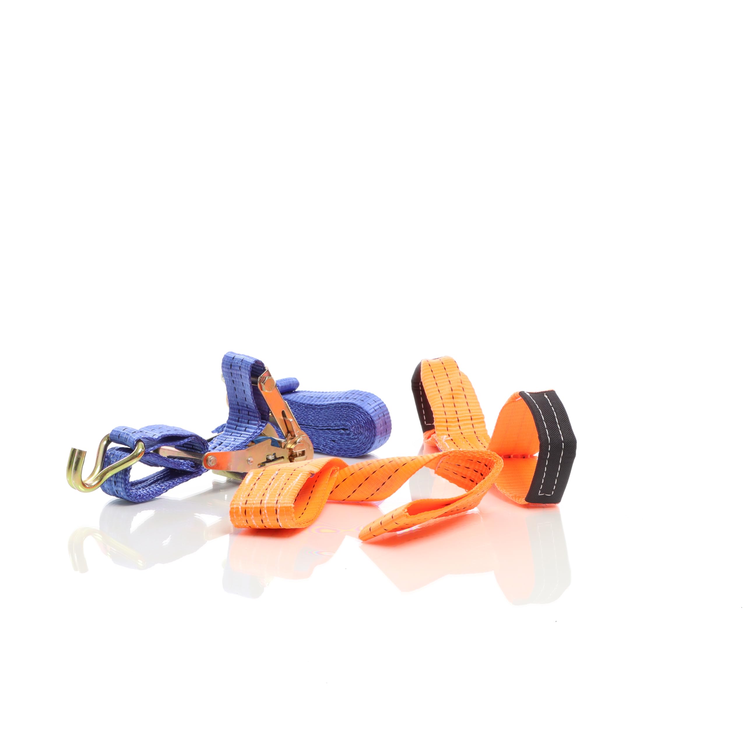 Correas de Amarre Set 4X para el Transporte de Coches, 35mmx3,5m, 3000 Dan, Correa Seguridad Ruedas