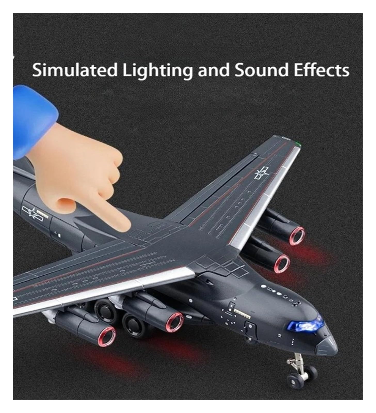 Modello in Piccola Scala Aerei 1:180 per Y-20 Modello di Aereo da Trasporto Pressofuso in Lega Luce Sonora Porte Aperte Tirare Indietro Ornamento Kit di Costruzione di Modelli
