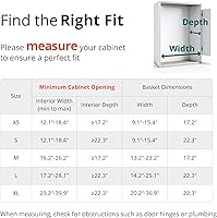 Vista 4 de Expandable Pull Out Drawer Cabinet Organizers, Heavy Duty Slide Out Storage Shelf for Home Kitchen Pantry Cupboard Pots Pans, Adjustable Width from