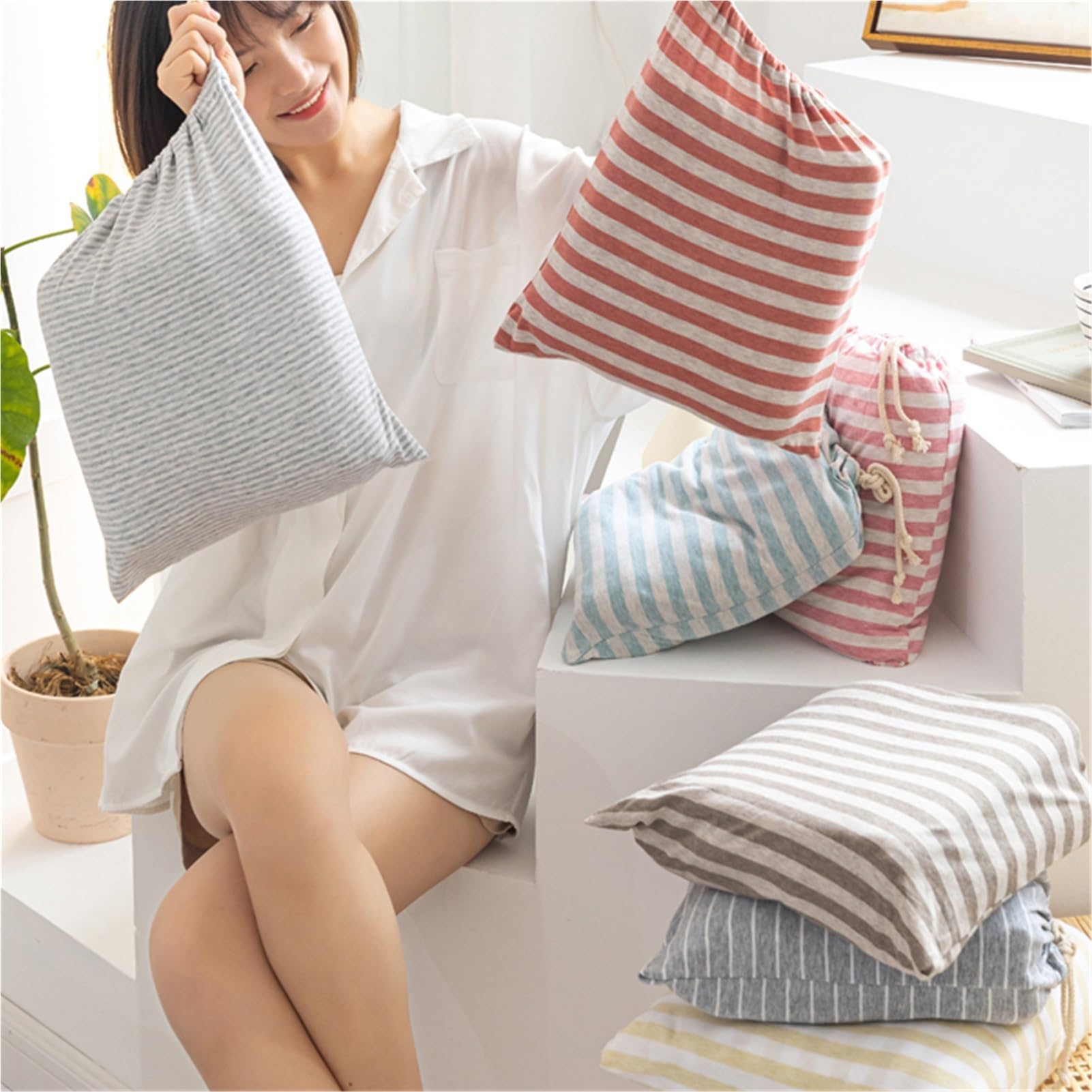 Saco de Dormir Forro 100% Algodón Tejido Sábana de Viaje for Hoteles Capa Suave for Dormir Saco de compresión Adulto Ultraligero portátil for Acampar Viaje de Negocios