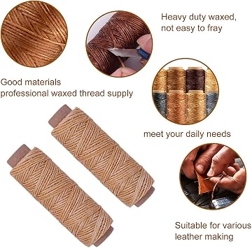 48 Colors Waxed Thread, Leather Sewing, Hand Stitching Thread