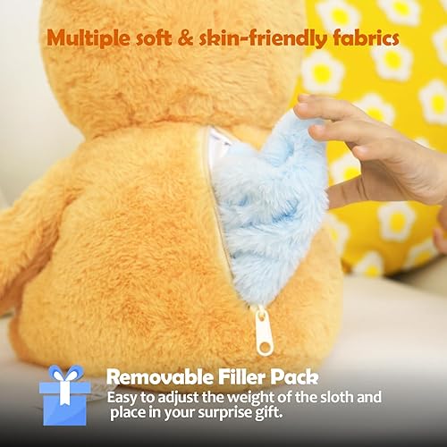 Miniatura 6 de Micling Weighted Stuffed Animal - Brown Sloth 4.5 lbs, Ideal for Sensory Needs, Austism & Anxiety  Comfort & Relaxation for Both Kids and Adults