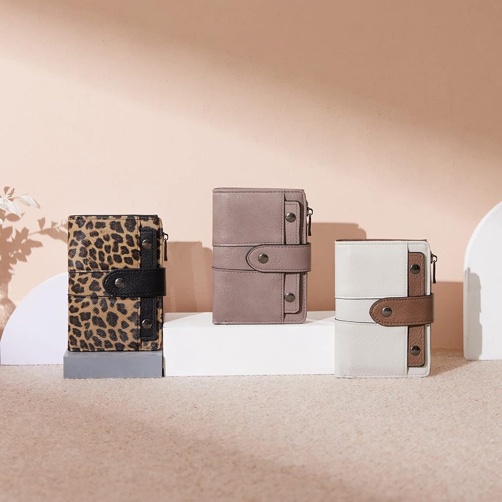 CLUCI Wallet for Women Leather Slim Womens Wallet Bifold Multi Card Holder Organizer Designer with Removable ID Window