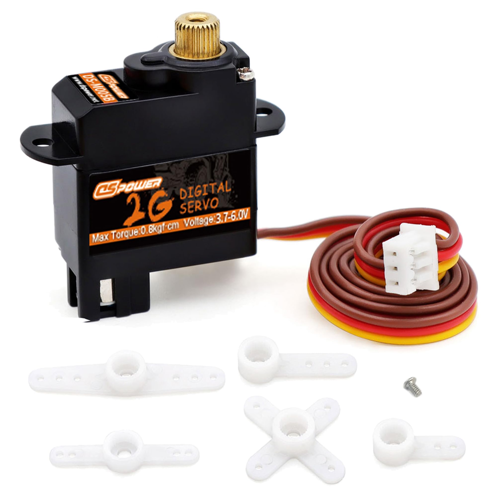2G Micro RC Car Digital Servo Metal Gear Mini Motor para Modelo de Aviones de Juguete de ala Fija Helicóptero Barco Conducto Avión Robot (JST1.25)