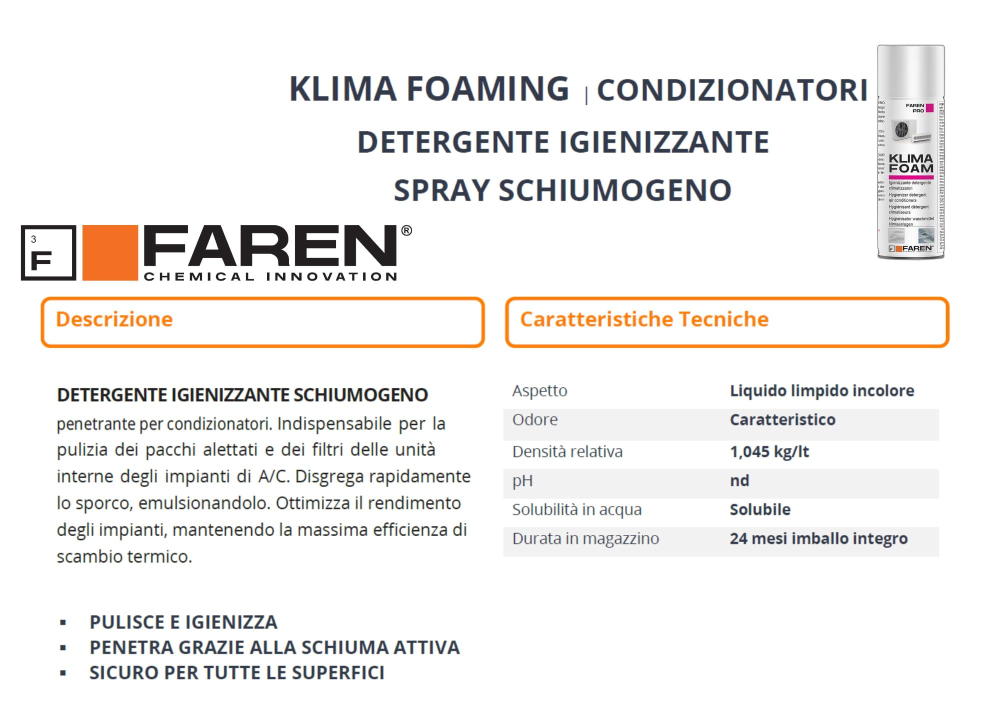 Pulitore Schiumogeno Per Climatizzatori Clima UP Foam - Confezione Da 2 Da 400 Ml - Igienizzante