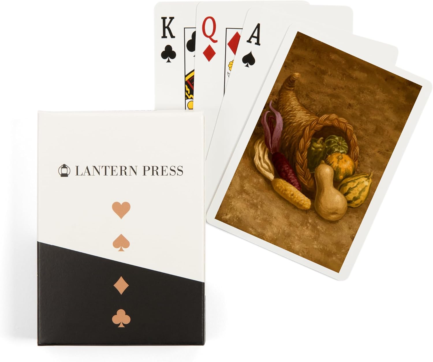 Lantern Press Cornucopia, Thanksgiving Oil Painting, 52 Playing Cards for Adults, Poker Size Card Deck