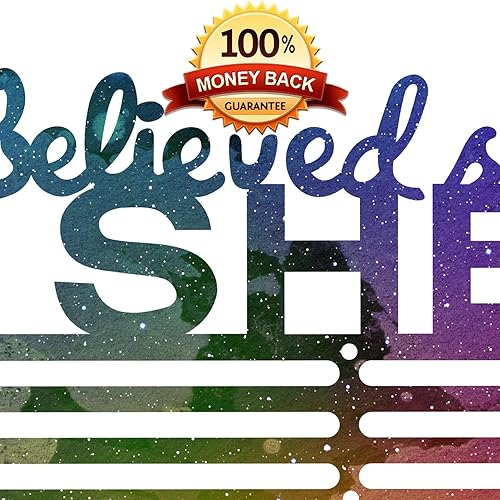 Miniatura 50 de Soporte de medallas deportivas para colgar medallas, estante de pared de 16 pulgadas de largo, premios, cinta, animación, gimnasia, fútbol, softbol