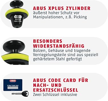 Abus Victory X Plus 68 - anti-theft protection screen yellow