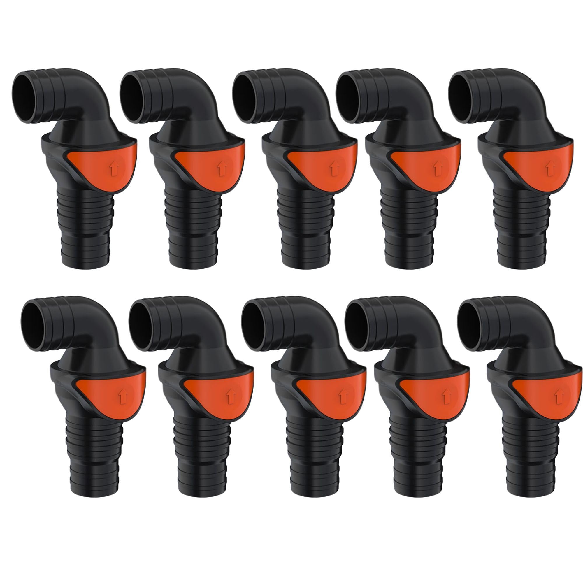 SEAFLO in-Line/ 90° Quick Disconnect Non-Return Check Valve PA6+GF+POM Construction, Anti-Backflow Design, Versatile Applications (Choose Size and Style)