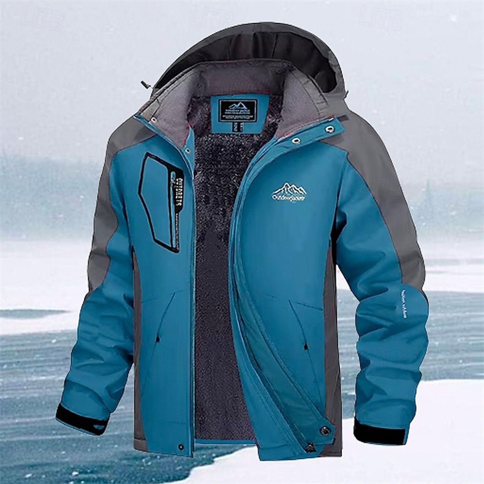 Generisch Winter Arbeitsjacke Herren - Wasserdicht Atmungsaktiv Skijacke Warme Gefüttert Winterjacke Wanderjacke Snowboard Winterparka Outdoor - Ski Jacken Für Herren