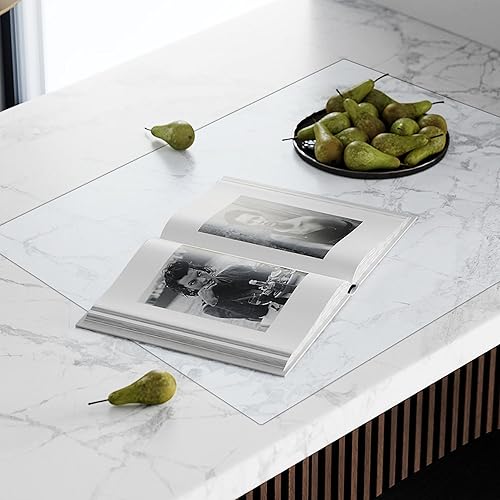 Miniatura 5 de Kasepie - Juego de 4 manteles individuales transparentes, resistentes al desgaste, resistentes a los arañazos, impermeables, fáciles de limpiar y