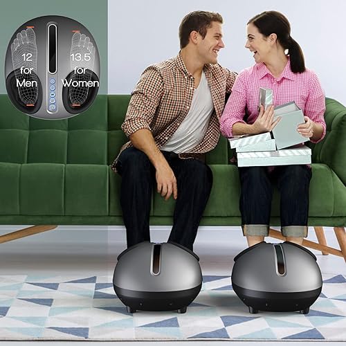 Miniatura 9 de MEDIMALL Masajeador de pies Shiatsu, masajeador eléctrico de pies con calor, amasado profundo, compresión de aire, 3 intensidades ajustables,