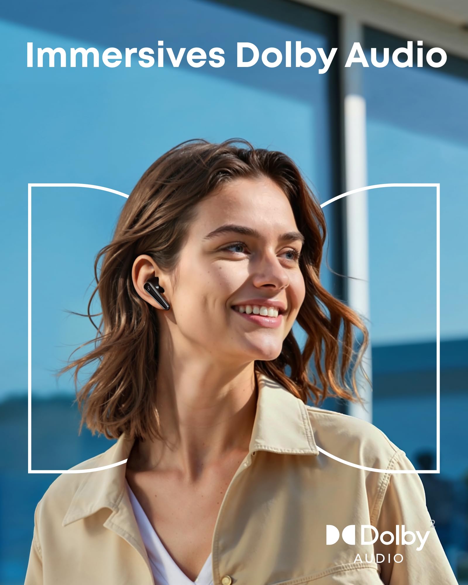 soundcore Liberty 5 by Anker, kabellose Noise Cancelling Earbuds, 2X stärkere Stimmreduktion, ANC in Echtzeit, Schnellladen, Dolby Audio, Surround Sound, Hi-Res, klare Telefonate (Generalüberholt)