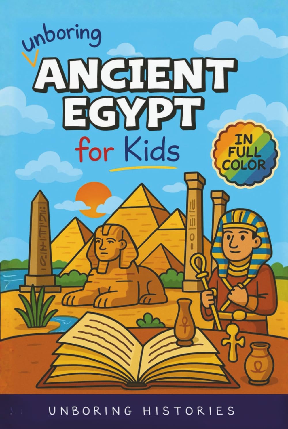Unboring Ancient Egypt for Kids: Funny, Interesting, Concise Guide to Pharaohs, Pyramids, and Treasure Hunts You Won’t Believe Are True (A Visual ... Full Colored Pictures, Videos, & Activities)