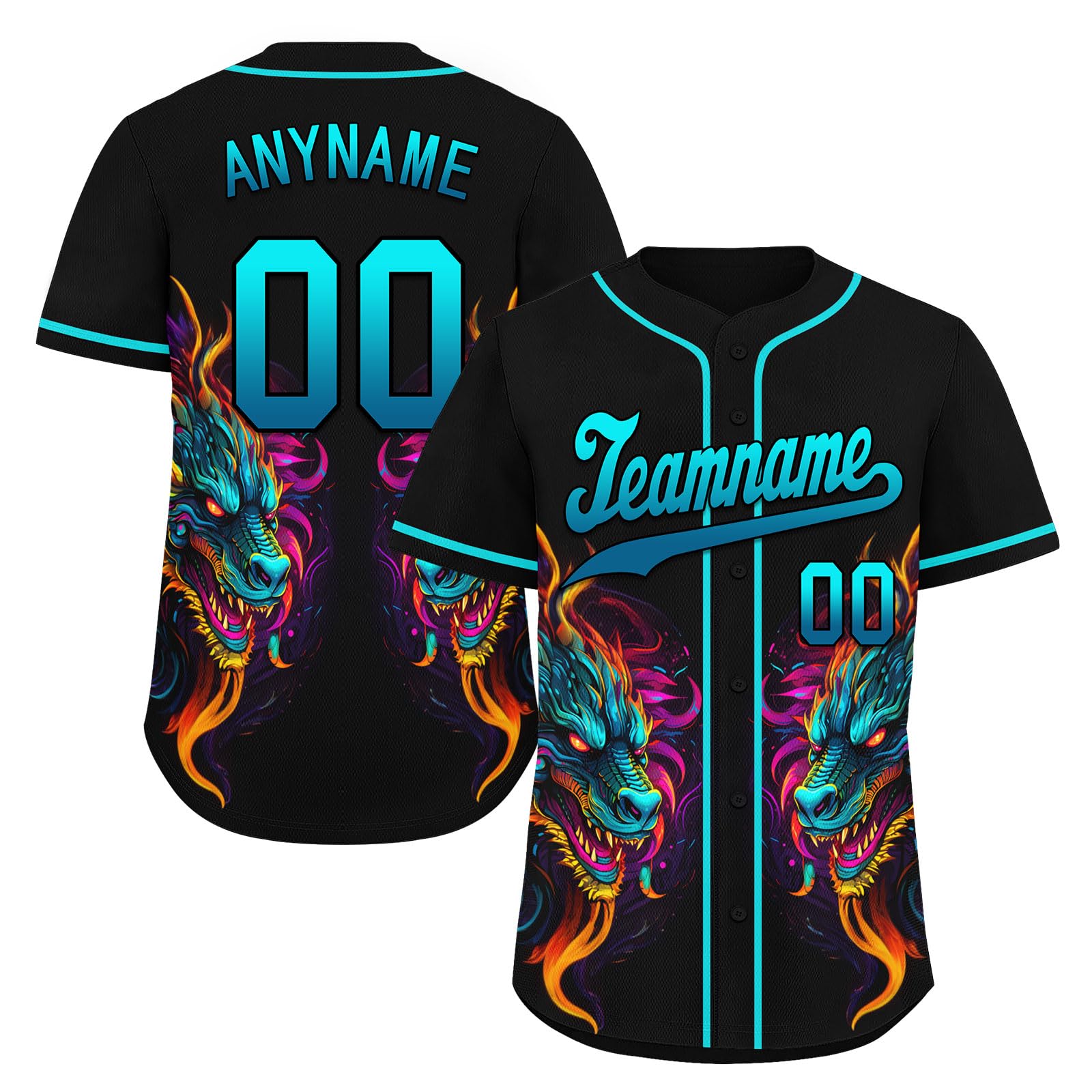 coolcustomize Custom Skull Baseball Jersey for Men Youth Team Gothic Sports Uniform Short Sleeve Softball Shirts with Name/Logo