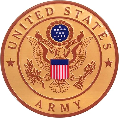 U.S. Army Seal Aluminum Medallion Magnet, 4 Inch Military Emblem Refrigerator Ma