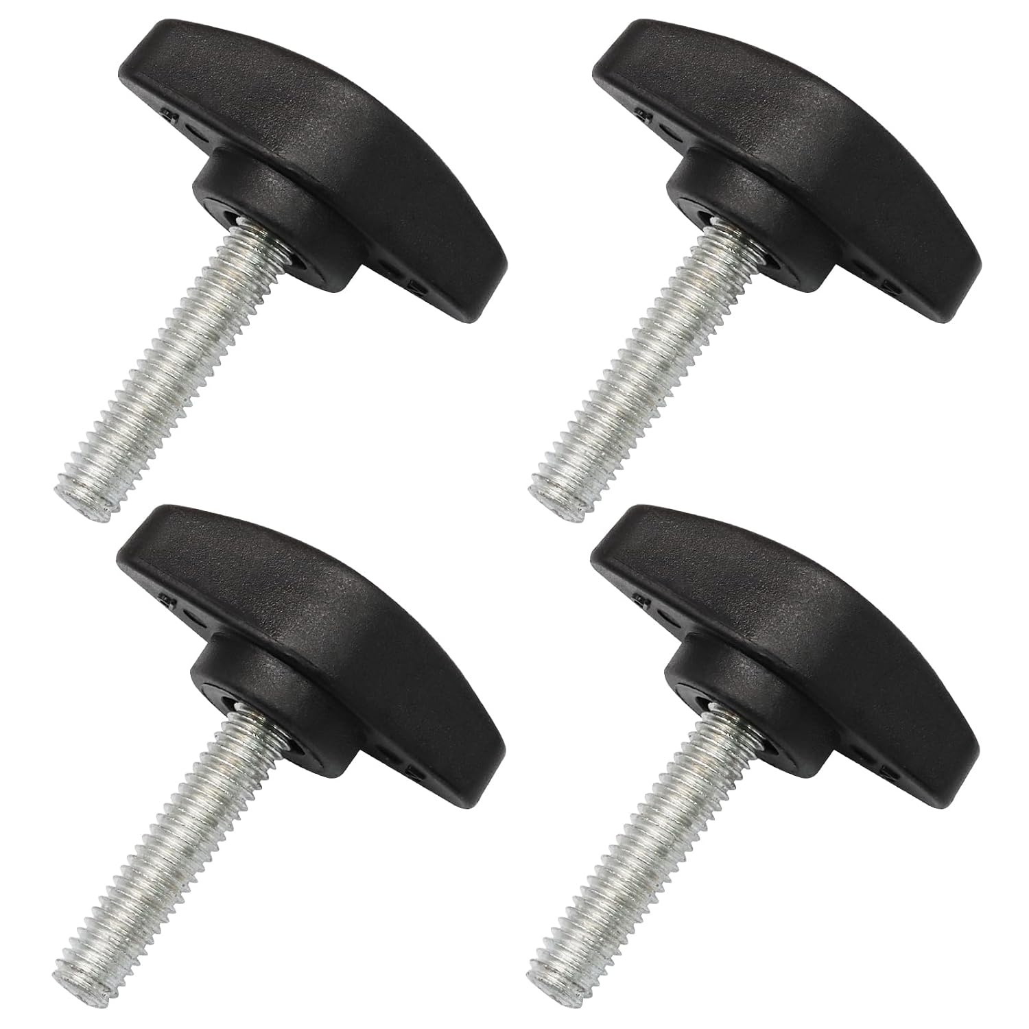 BokWin Tee Wing Knobs Thumb Screws, 4-Pack M6 x 20mm Plastic T Handle