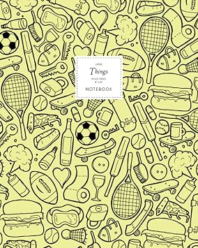 Things Notebook - Ruled Pages - 8x10 - Large Yellow Edition Fun notebook 192 ruled/lined pages 8x10 inches / 20.3x25.4 cm / Large Jotter