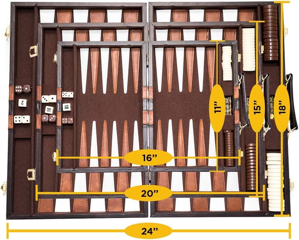 Tompkins Square Backgammon Set - Available in Small, Medium and Large Sizes
