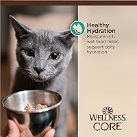 Vista 6 de Wellness CORE Tiny Tasters - Alimento húmedo para gatos adultos, natural, rico en proteínas, sin granos, receta de atún y salmón, 1.75 onzas