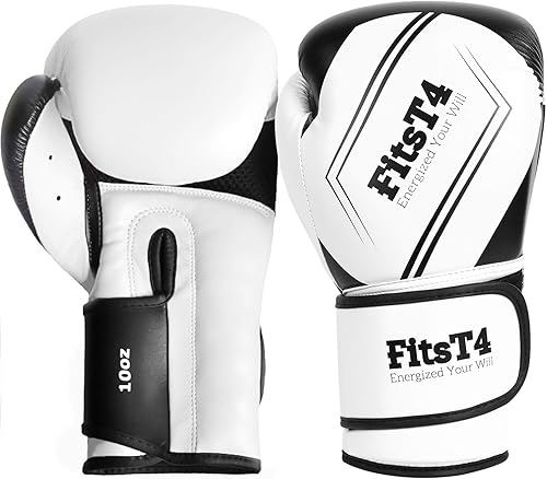 Miniatura 2 de FitsT4 Pro Grade Boxing Gloves PU Leather Kickboxing Muay Thai Punching Bag MMA Sparring Training Fight Glove